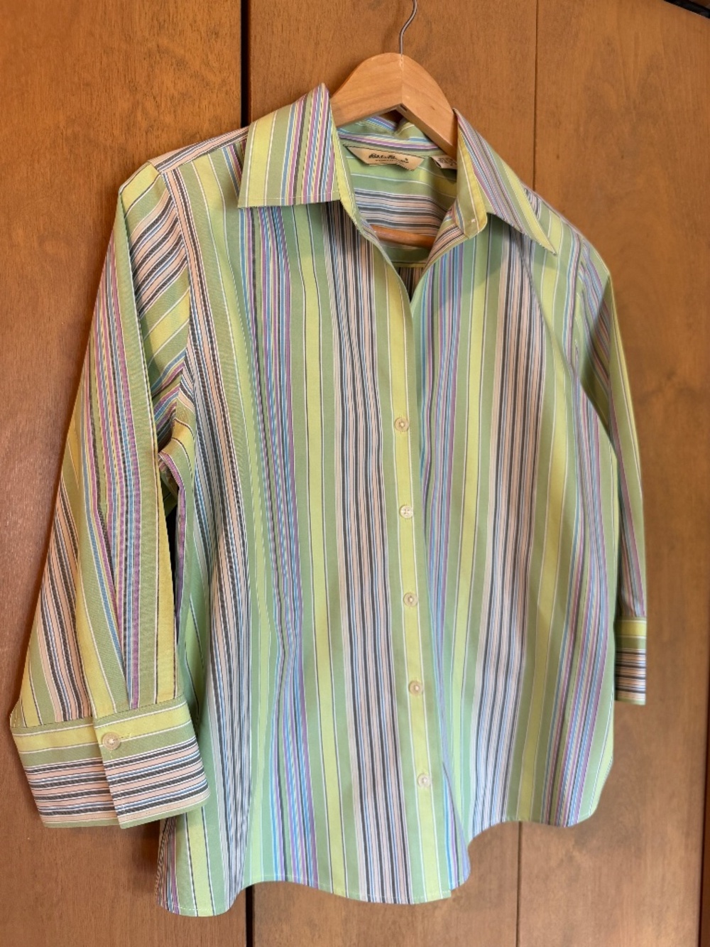 Eddie Bauer Wrinkle Resistant Cotton Shirt, Size Medium